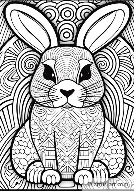 Página para colorir de coelho